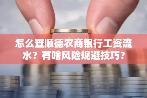 怎么查顺德农商银行工资流水？有啥风险规避技巧？