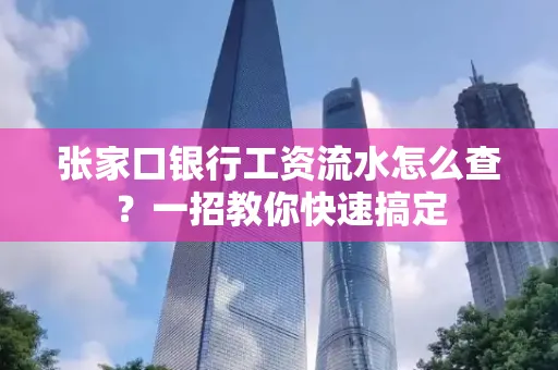 张家口银行工资流水怎么查？一招教你快速搞定
