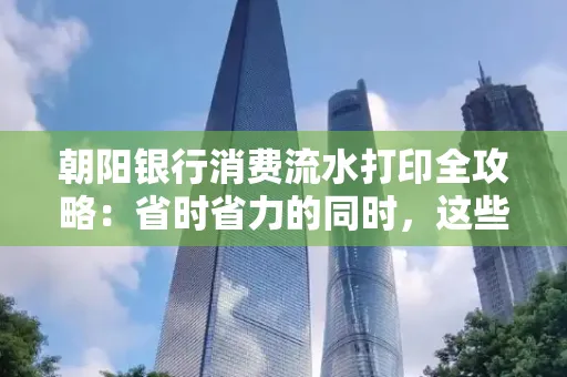 朝阳银行消费流水打印全攻略：省时省力的同时，这些坑别踩！